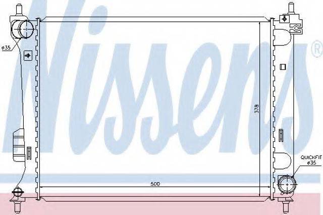 Радиатор водяной 67609 NISSENS
