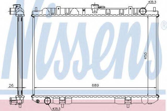 Радиатор основной Ниссан Икс-Трейл