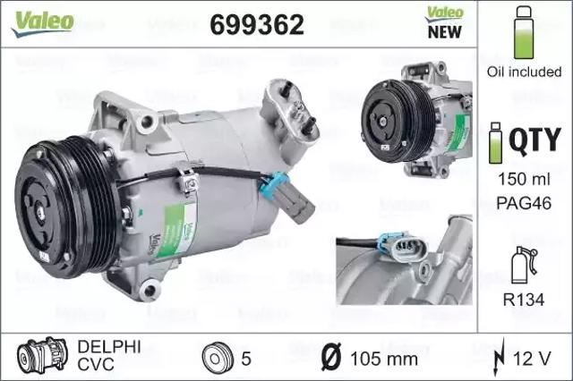 Компрессор хладагента 699362 VALEO