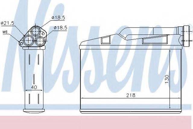 Радиатор печки 70530 NISSENS