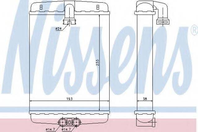 Радиатор печки 72013 NISSENS