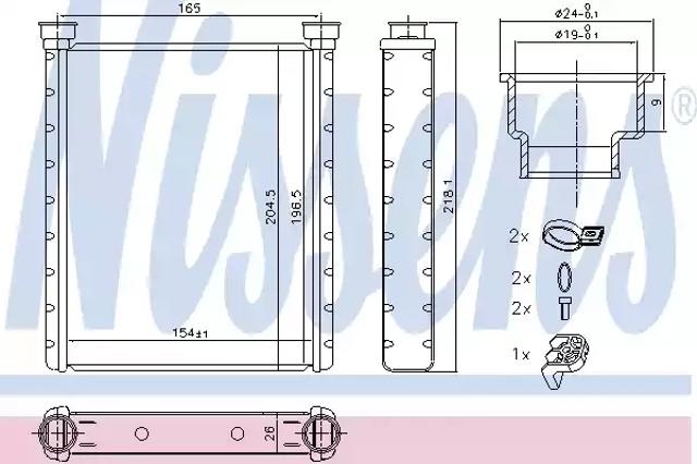 Радиатор отопителя салона 72065 NISSENS