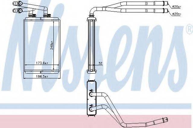 Радиатор отопителя 73990 NISSENS