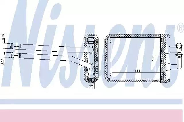 Радиатор отопителя салона 77540 NISSENS