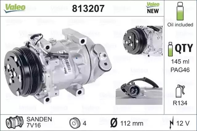 Насос кондиционера 813207 VALEO