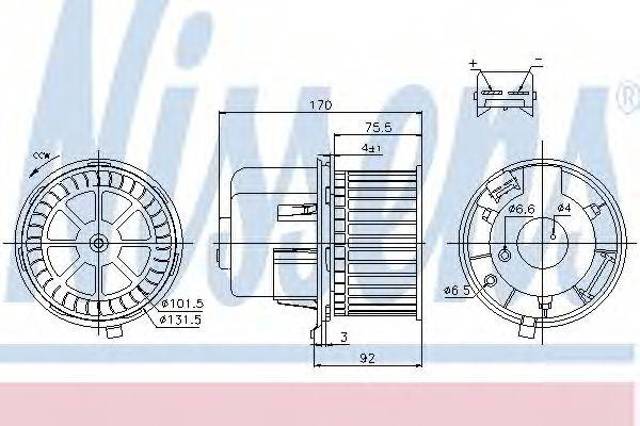 Отопителя салона 87061 NISSENS