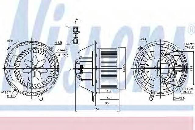 Отопителя салона 87062 NISSENS