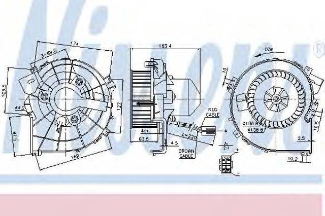 Отопителя салона 87080 NISSENS
