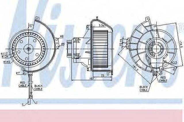 Электромотор печки 87081 NISSENS