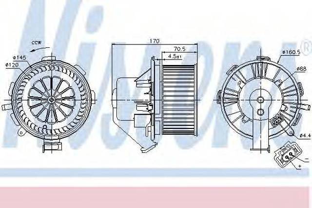 Отопителя салона 87106 NISSENS