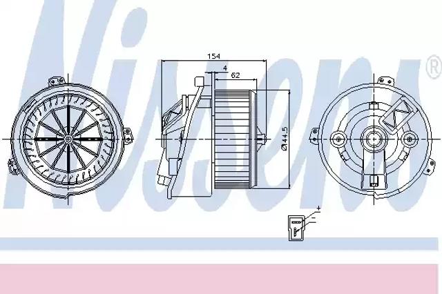 Отопителя салона 87129 NISSENS