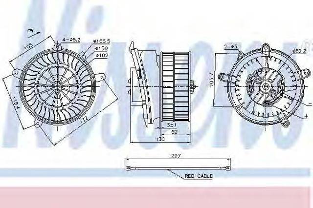 Отопителя салона 87152 NISSENS