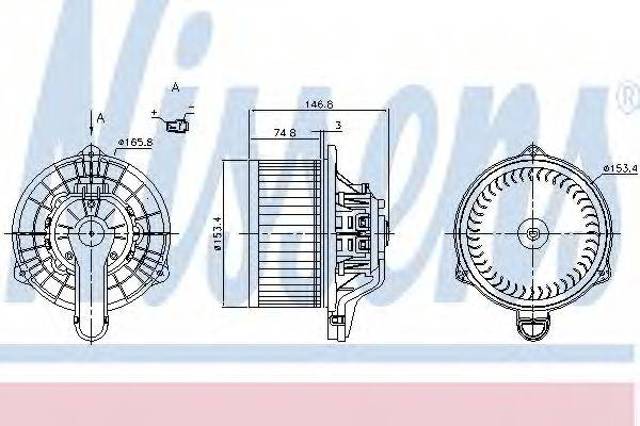 Электромотор печки 87162 NISSENS