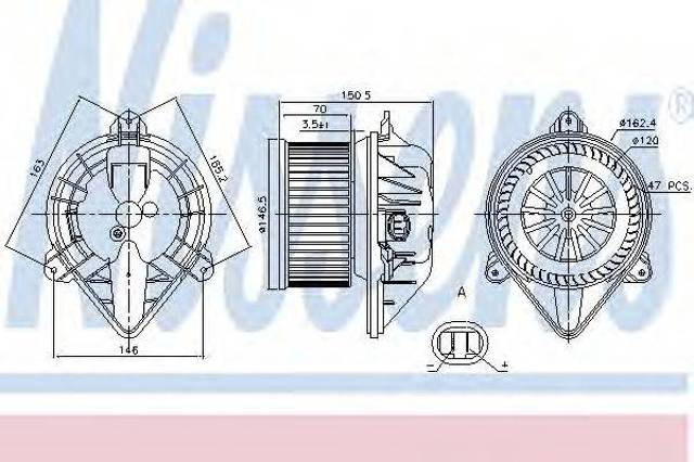 Вентилятор печки 87173 NISSENS