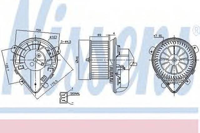 Электромотор печки 87178 NISSENS