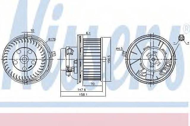 Вентилятор печки 87187 NISSENS
