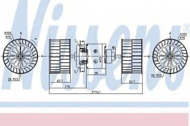 Электромотор печки 87189 NISSENS