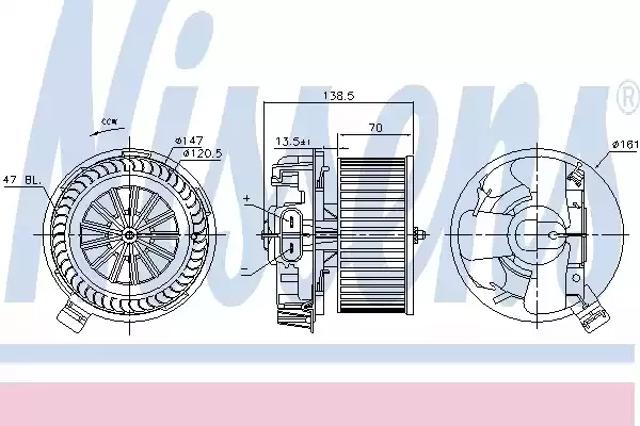 Электромотор печки 87214 NISSENS