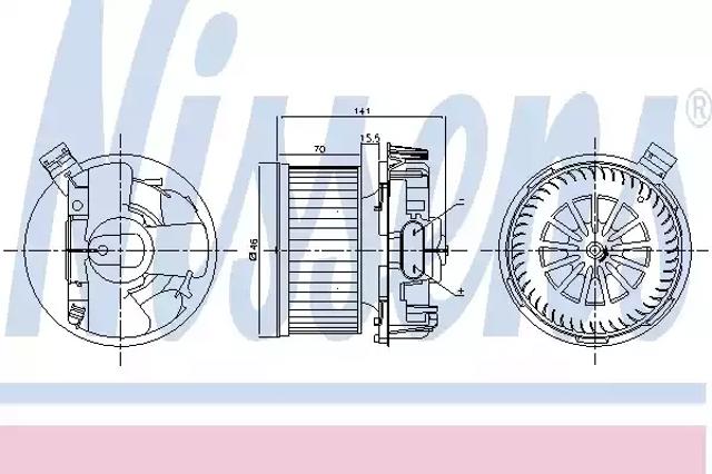 Отопителя салона 87267 NISSENS