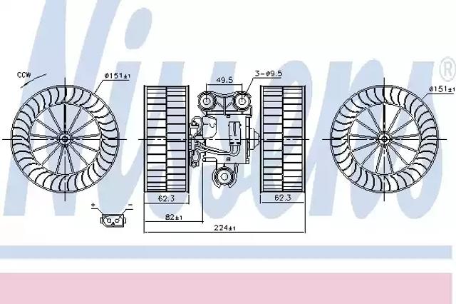 Отопителя салона 87340 NISSENS