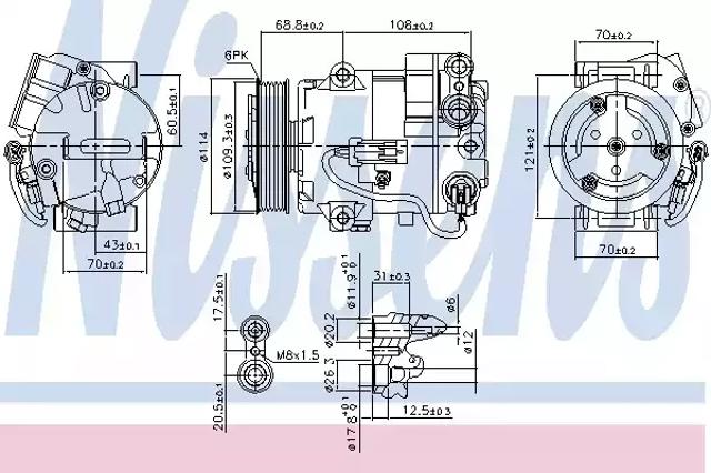 Компрессор климатической установки 890058 NISSENS
