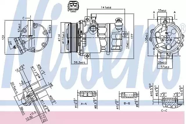 Компрессор климатической установки 890074 NISSENS