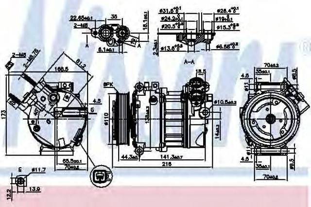 Компрессор кондиционера 890123 NISSENS