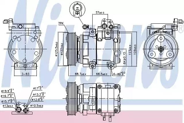 Насос кондиционера 890129 NISSENS