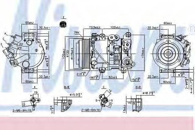 Компрессор климатической установки Lexus RX 300/330/350/400H