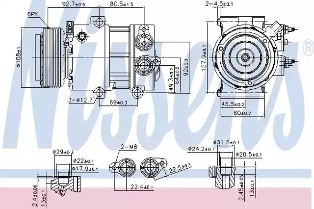 Компрессор кондиционера 890179 NISSENS