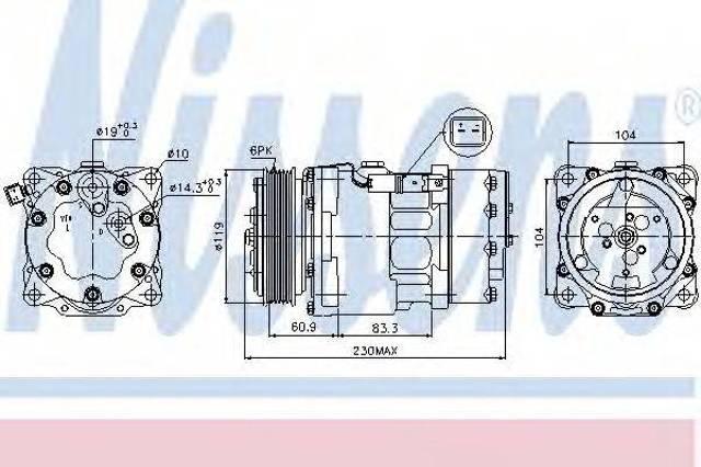 Насос кондиционера 89032 NISSENS