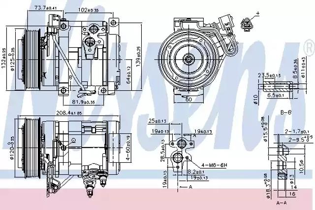 Компрессор кондиционера 890332 NISSENS