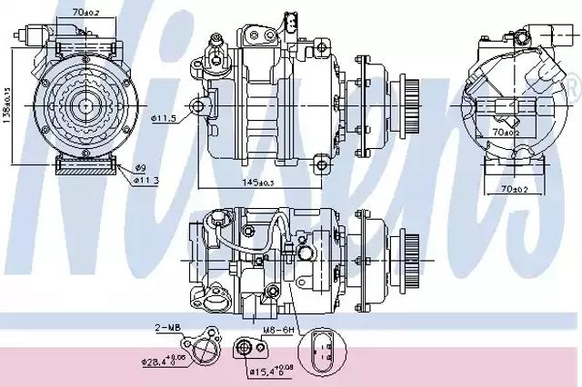 890637 NISSENS Компрессор кондиционера купить в Ирпень