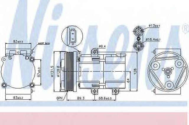 Насос кондиционера 89068 NISSENS