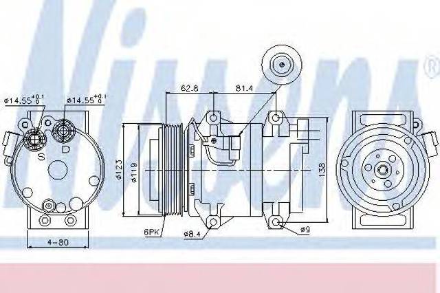 Компрессор климатической установки 89070 NISSENS