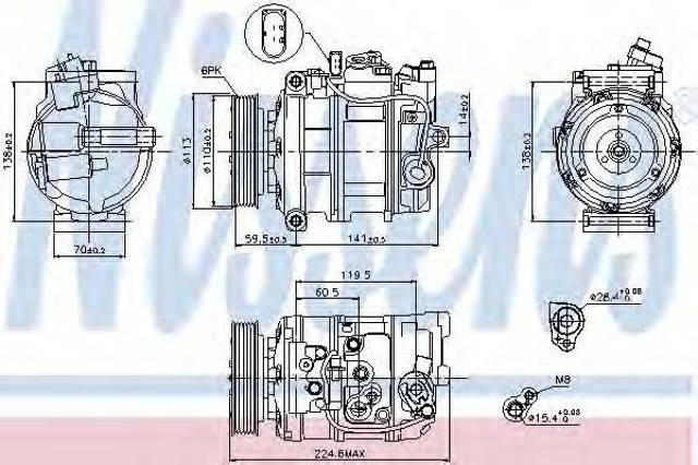 Насос кондиционера 89091 NISSENS