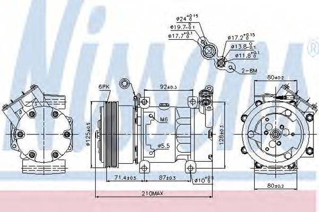 Компрессор кондиционера 89159 NISSENS