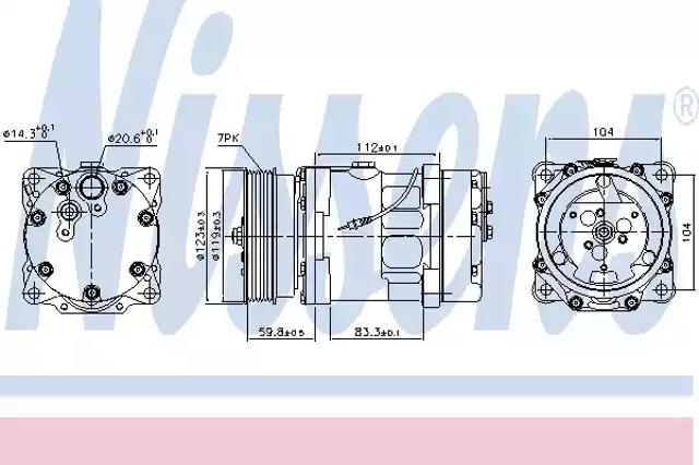 Компрессор системы кондиционирования 89160 NISSENS