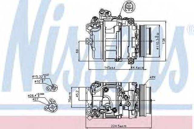Компрессор системы кондиционирования 89199 NISSENS