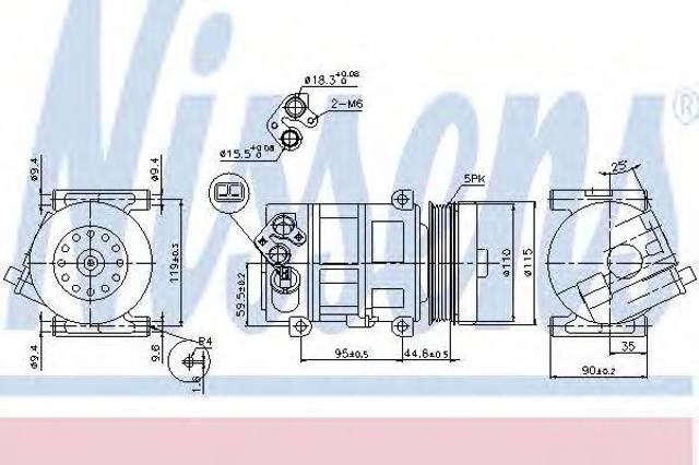 Насос кондиционера 89202 NISSENS
