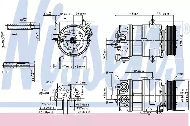 Компрессор хладагента 89590 NISSENS