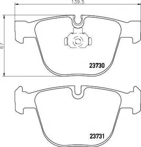 Колодки тормозные дисковые комплект 8DB355010751 HELLA