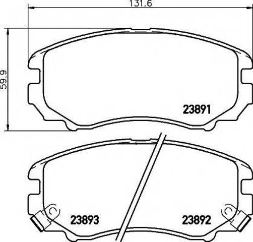 HELLA 8DB355010991 Передние тормозные колодки в наличии Ирпень