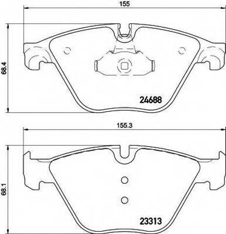 Колодки тормозные передние дисковые 8DB355015261 HELLA