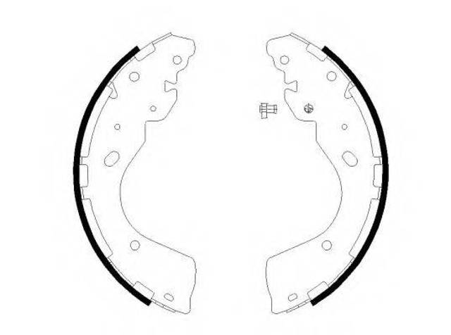 Задние барабанные колодки 8DB355022241 HELLA