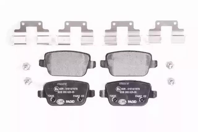 Колодки на тормоз задний дисковый 8DB355025351 HELLA