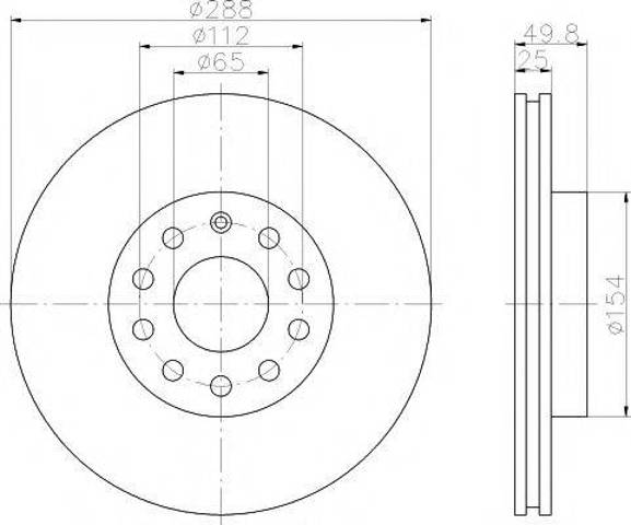 Ремкомплект передних тормозов 8DD355109581 HELLA