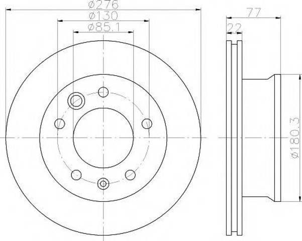 HELLA 8DD355111001 Передние тормозные диски в наличии Чернигов