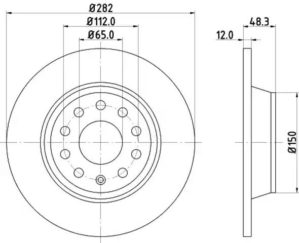 Тормозные диски 8DD355112141 HELLA