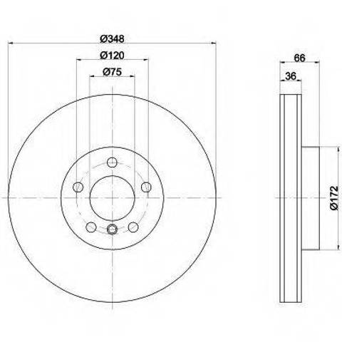 8DD355119261 HELLA Диск тормозной передний купить в Украина